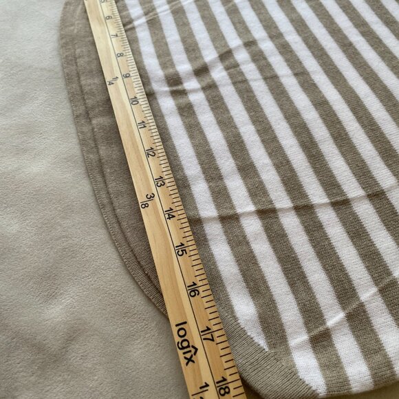 French Connection Women's Striped Long Sleeve Raglan Sweater S 100% Cotton - Picture 8 of 8